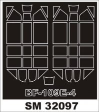 Masques Montex 1/32 Bf-109E-4 Cadre Verri�re Eduard