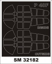 1/32 Curtiss P-40F Warhawk masks