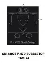 Masque peinture P-47D Thunderbolt Bubbletop 1/48 Tamiya