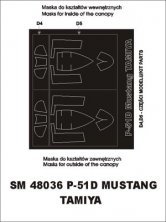 Masques Montex 1/48 P-51D Mustang cadre verri�re