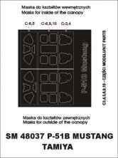 Montex Masques Canopy P-51B Mustang 1/48 Tamiya