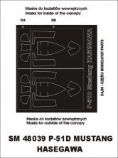 Montex Masques Canopy P-51D Mustang 1/48 Hasegawa
