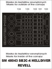 Montex 1/48 Masques Cadre Verri�re SB2C-4 Helldiver