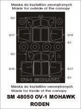 Montex 1/48 Masques Cadre Verri�re Grumman OV-1 Mohawk