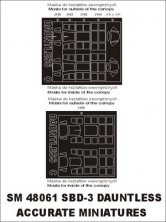 Montex 1/48 SBD-3 Dauntless Masques Vernis Canop�e