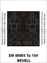 Canopy Frame Paint Masks Ta-154 1/48 Montex