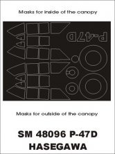Farbmasken P-47D Thunderbolt Razorback 1/48 Hasegawa