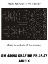 Montex 1/48 Masques Cadre Habitacle Seafire FR.46/47
