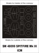 Masques peinture Spitfire Mk.IX 1/48 Montex ICM