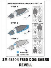 Montex 1/48 F-86D Masques Cadre Verri�re Revell