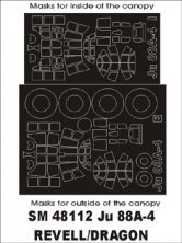 Masques Montex Ju-88A-4 Cadres Verri�re 1/48 Revell