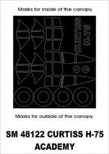 Masques Montex 1/48 Curtiss H-75A Hawk Cadre Verri�re