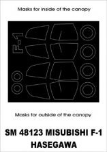 Canopy Frame Paint Masks F-1 Mitsubishi 1/48 Hasegawa