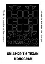 Masques peinture canopy T-6G Texan 1/48 Montex