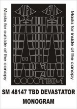 Montex 1/48 Douglas TBD-1 Devastator Canopy Masken