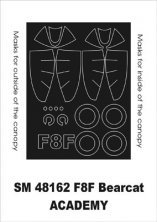 Montex 1/48 F8F-1/2 Bearcat Cockpitrahmen Lackiermasken