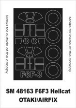 F6F-3 Hellcat Canopy Paint Masks 1/48 Montex