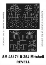 Montex 1/48 B-25J Mitchell Kabinend�cher Masken Innen Au�en