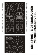 Lackiermasken Haube Martin B-26 Marauder 1/48