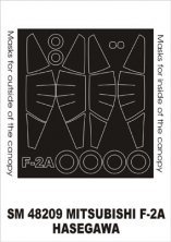 Montex 1/48 F-2A Hasegawa Kabinenrahmen Lackiermasken