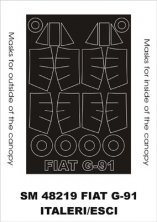 Montex 1/48 Fiat G.91 Kabinenrahmen Lackiermasken