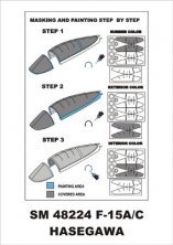 Lackiermasken Kabinenrahmen F-15A/C 1/48 Hasegawa Montex