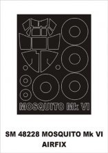 Montex 1/48 Kanopy-Rahmen Lackiermaske Mosquito Mk.VI Airfix