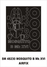 Spritzmaske Windschutzrahmen Mosquito Mk.XVI 1/48 Montex