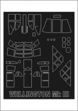 Montex 1/48 Vickers Wellington Mk.III Kabinendachrahmen-Maskieru