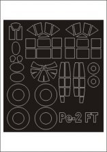 Lackiermasken Cockpitrahmen Pe-2 1/48 Montex