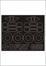 Montex 1/48 Fiat G.55 Rahmen Lackiermasken
