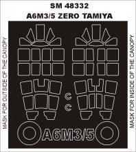 Montex Rahmen-Masken Zero Canopy 1/48 Tamiya