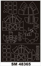 Montex 1/48 Fiat BR.20M Kabinendach Maskierfolien