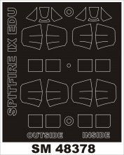 Montex Masken Spitfire Mk.IXc 1/48 Kanopie-Rahmen