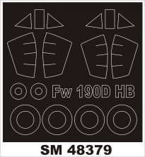 Montex 1/48 Focke-Wulf Fw-190D-9 Masken Verdeck
