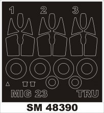 Rahmenmaske MiG-23ML/MF Verdeck 1/48 Montex