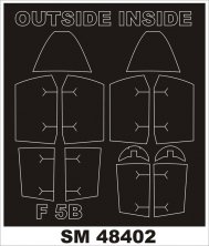 1/48 Northrop F-5B/CF-5B/NF-5B FREEDOM FIGHTER canopy masks