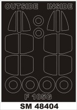 1/48 Republic F-105G Thunderchief canopy masks (for Hobby Boss)