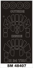 1/48 Sikorsky H-34 canopy masks