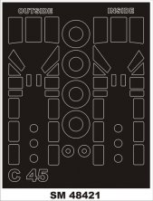 1/48 Beech C-45F/UC-45F (outside, inside) (for ICM)