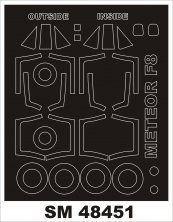 1/48 Gloster Meteor F.8 masks