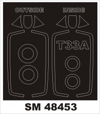 1/48 Lockheed T-33A Early Version masks