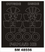 1/48 Vought F4U-1A/D Corsair paint masks