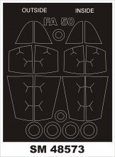 1/48 Kai FA-5 masks inside and outside for Academy