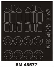1/48 Ms 406 for Hobby Boss canopy frame paint mask