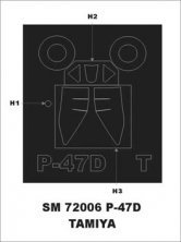 Montex 1/72 Masken P-47D Thunderbolt Bubbletop
