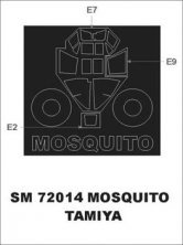 Montex 1/72 Bemalungsmaske De Havilland Mosquito Tamiya