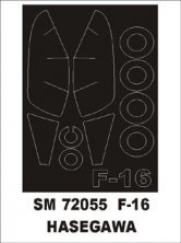 F-16A/F-16C Canopy Mask 1/72 Hasegawa Montex