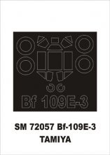 Montex 1/72 Bf-109E-3 Canopy Paint Mask Tamiya