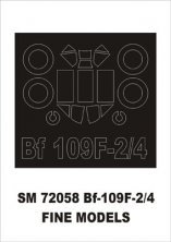 Montex 1/72 Bf-109F-2/4 Canopy Frame Paint Mask Fine Molds